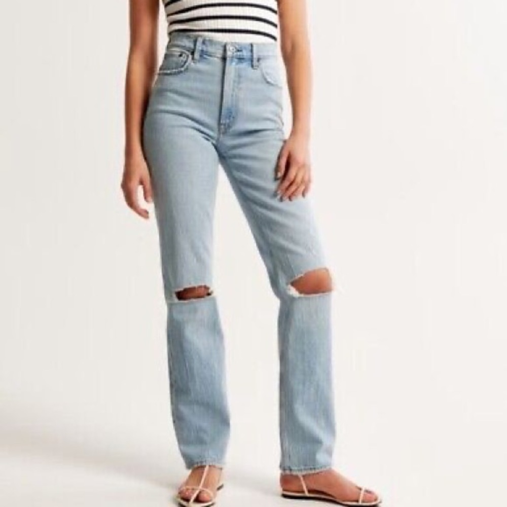 Abercrombie ultra high rise 90s straight jeans size 29